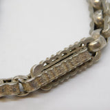 20th Century Sterling Silver Fancy Link Albert Watch Chain Antique c1920s