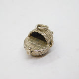 Sterling Silver Opening Crib Basket With Baby Figure Charm Pendant Vintage c1970