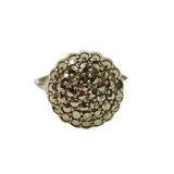 Sterling Silver Marcasite Art Deco Dress Ring Antique c1930s Size L