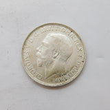 King George V Sterling Silver Florin Coin Antique 1918 Very Fine/EF Condition