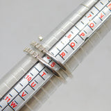 Sterling Silver Multi-Stone Diamond Wrap Around Dress Ring Vintage c1990 Size S