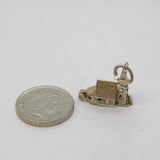 Sterling Silver Opening Church Charm Pendant Vintage c1970s