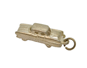 Sterling Silver Saloon Car Charm Pendant Vintage c1970