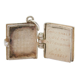 Sterling Silver Holy Bible Charm Pendant Vintage c1970