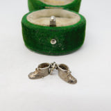 Sterling Silver Pair of Shoes Charm Pendant Vintage c1970