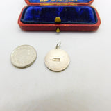 Sterling Silver Elizabeth II Silver Jubilee Medallion harm Pendant Vintage 1977
