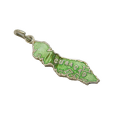 Sterling Silver Curacao Enamel Charm Pendant Vintage c1970s
