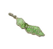 Sterling Silver Curacao Enamel Charm Pendant Vintage c1970s