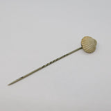 Victorian Silver Plated & Shell Set Stick Pin Antique c1890s
