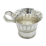 Edwardian Arts & Crafts Sterling Silver Basket Form Mug Antique 1908 Chester