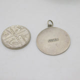 Sterling Silver St Christopher Travel Patron Charm Pendant Vintage c1970