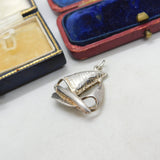 Sterling Silver Sailing Yacht Charm Pendant Vintage c1970