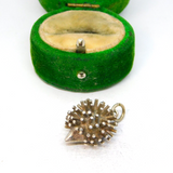 Sterling Silver Hedgehog Charm Pendant Vintage c1970