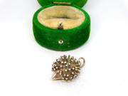 Sterling Silver Hedgehog Charm Pendant Vintage c1970