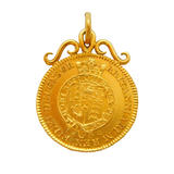 George III 22ct Gold Half Guinea Coin Pendant Antique 1804 Very Fine
