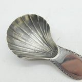 George III Sterling Silver Shell Bowl Tea Caddy Spoon Antique 1788 London