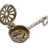 Sterling Silver Shoes in the Bed Pan Charm Pendant Vintage c1970