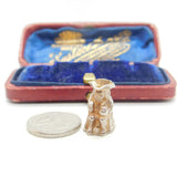 Sterling Silver Openable Toby Jug with Picnic Charm Pendant Vintage c1970