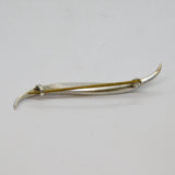 .900 Silver Graduating Paste Set Art Deco Curve Brooch Antique c1930