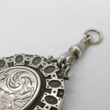 Aesthetic Movement Victorian Sterling Silver Sweetheart Locket Antique