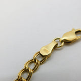 Sterling Silver Gilt Essentail Curb Link Chain Bracelet Vintage c1970s