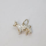 Sterling Silver Milking Cow Charm Pendant Vintage c1970