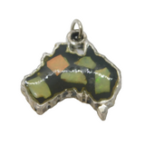 Silver Plated & Opal Set Australia Souvenir Pendant Vintage c1970s