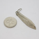 Sterling Silver Canoe Boat Charm Pendant Vintage c1970