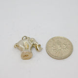 Sterling Silver Circus Elephant Charm Pendant Vintage c1970