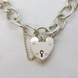 Sterling Silver Chunky Curb Link Charm Bracelet Vintage 1963 Birmingham