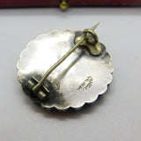Victorian Sterling Silver Ivy Leaf or Star Form Sweetheart Brooch Antique c1880