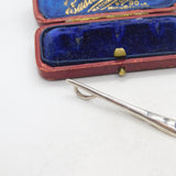 Sterling Silver Topaz Long Drop Charm Pendant Vintage c1970