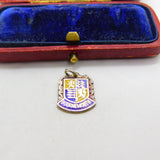 Sterling Silver and Enamel Bournemouth Travel Shield Charm Pendant Vintage c1970