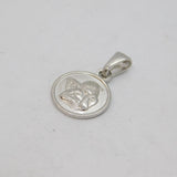 Sterling Silver Cherub Disc Charm Pendant Vintage c1970s