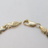 Sterling Silver Mexican Infinity Pattern Linked Bracelet Contemporary c2000