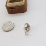 Sterling Silver Whisky Dimple Bottle Charm Pendant Vintage c1970