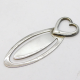 Sterling Silver Heart Pattern Bookmark Vintage 2004 London