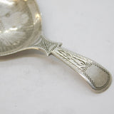George IV Sterling Silver Floral Pattern Tea Caddy Spoon Antique 1829 Birmingham