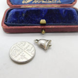 Sterling Silver Ringing Bell Charm Pendant Vintage c1970