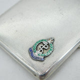 WWII Sterling Silver Enamel Royal Army Medical Corps Cigarette Case Antique