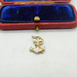 Sterling Silver Lucky Ships Anchor Charm Pendant Vintage c1970