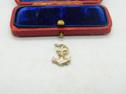 Sterling Silver Lucky Ships Anchor Charm Pendant Vintage c1970