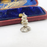 Sterling Silver Japanese Pagoda Charm Pendant Vintage c1970