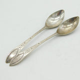 18th Century Irish Provincial Pair of Sterling Silver Grapefruit Spoons Antique