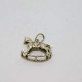 Sterling Silver Rocking Horse Charm Pendant Vintage c1970