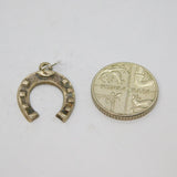 Sterling Silver Lucky Horseshoe Charm Pendant Vintage c1970