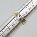 Sterling Silver Oxidised Celtic Pattern Wedding Band Ring Vintage c1970 Size Q