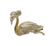 Sterling Silver Swimming Swan Charm Pendant Vintage c1970