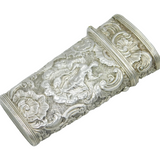 George III Sterling Silver Neoclassical Pattern Sewing Etui Case Antique c1790s