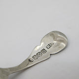 Scottish Victorian Sterling Silver Floral Pattern Tea Caddy Spoon Antique Perth